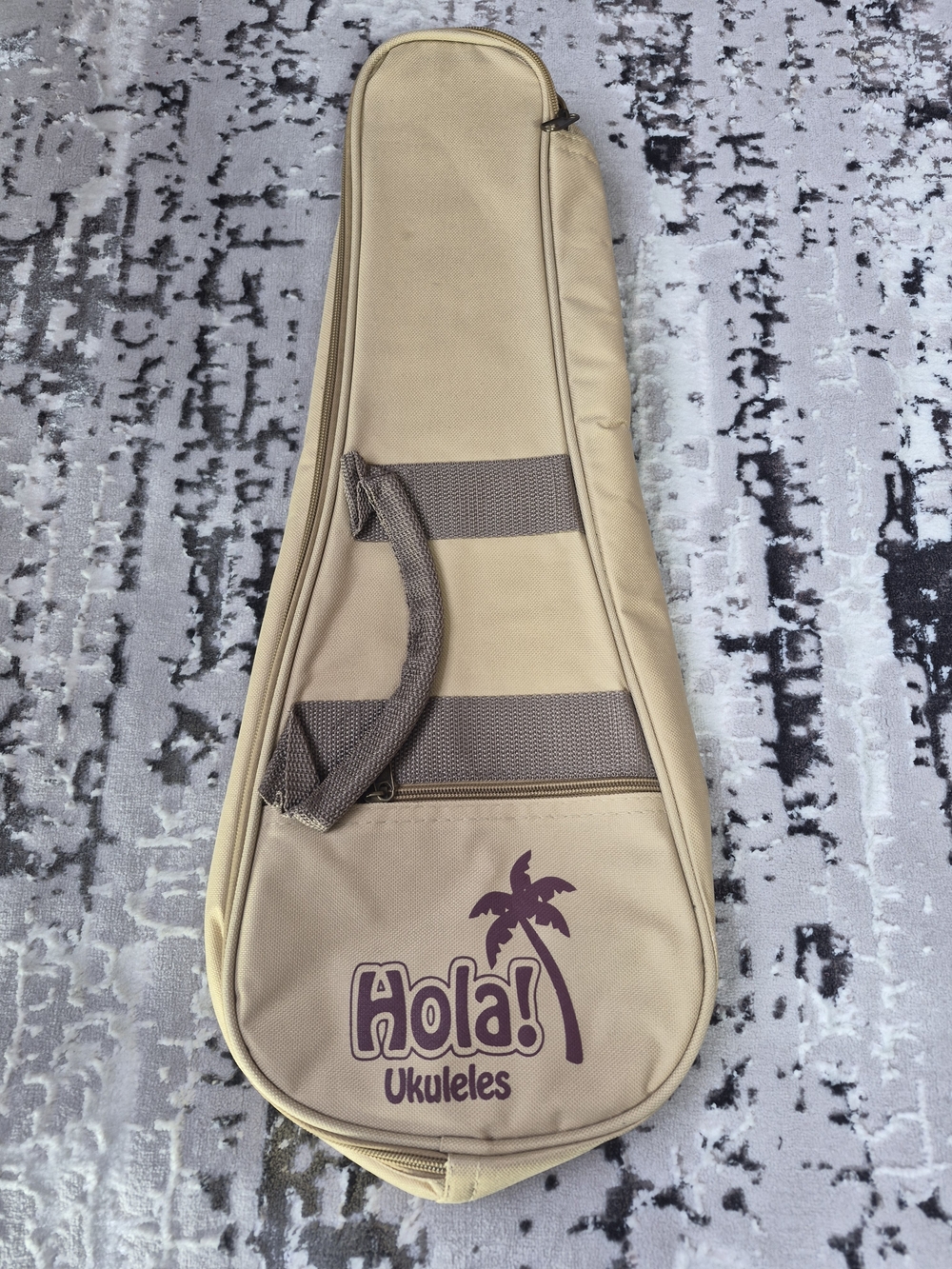 Hola Ukulele CARRYING CASE ONLY Tan/Khaki Padded shoulder/hand strap New